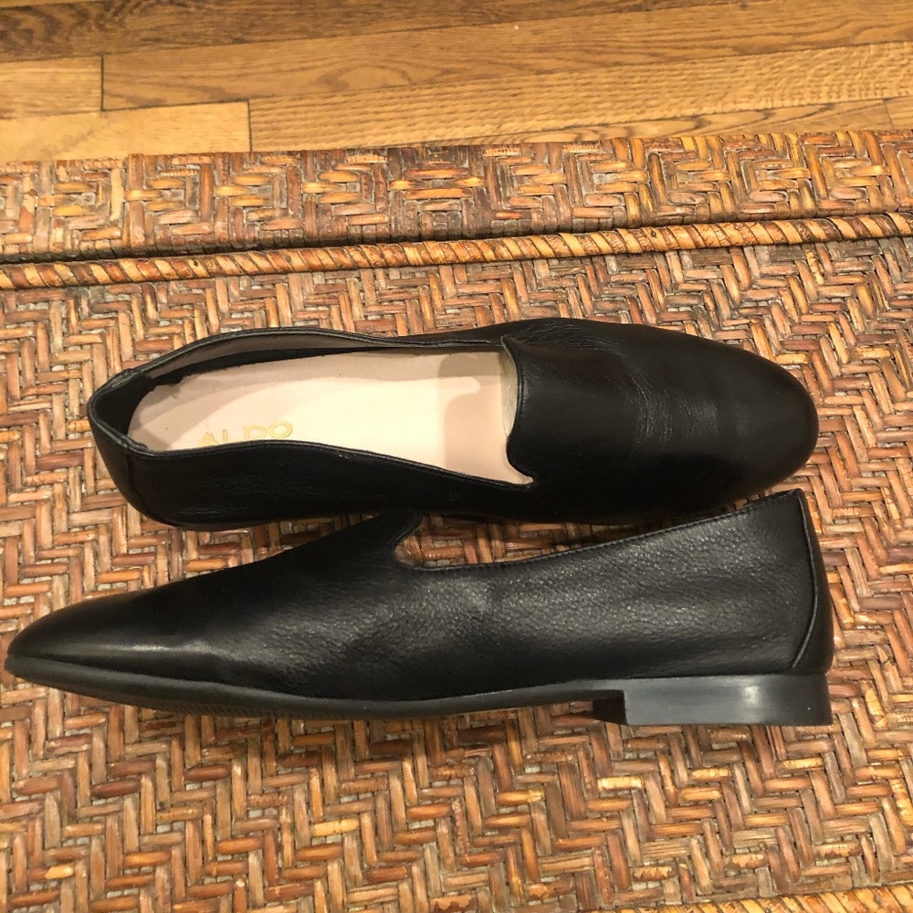 Brand New Black Aldo Women's Leather Loafers